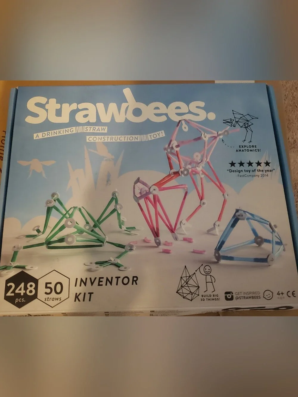 New Inventor Kit Kids Construction Toy Pink Green Blue STRAWBEES STEM STEAM SET